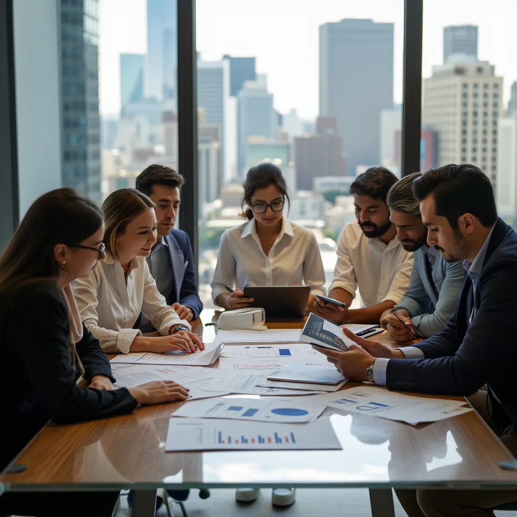 Equipo discutiendo estrategias financieras en Argentina
